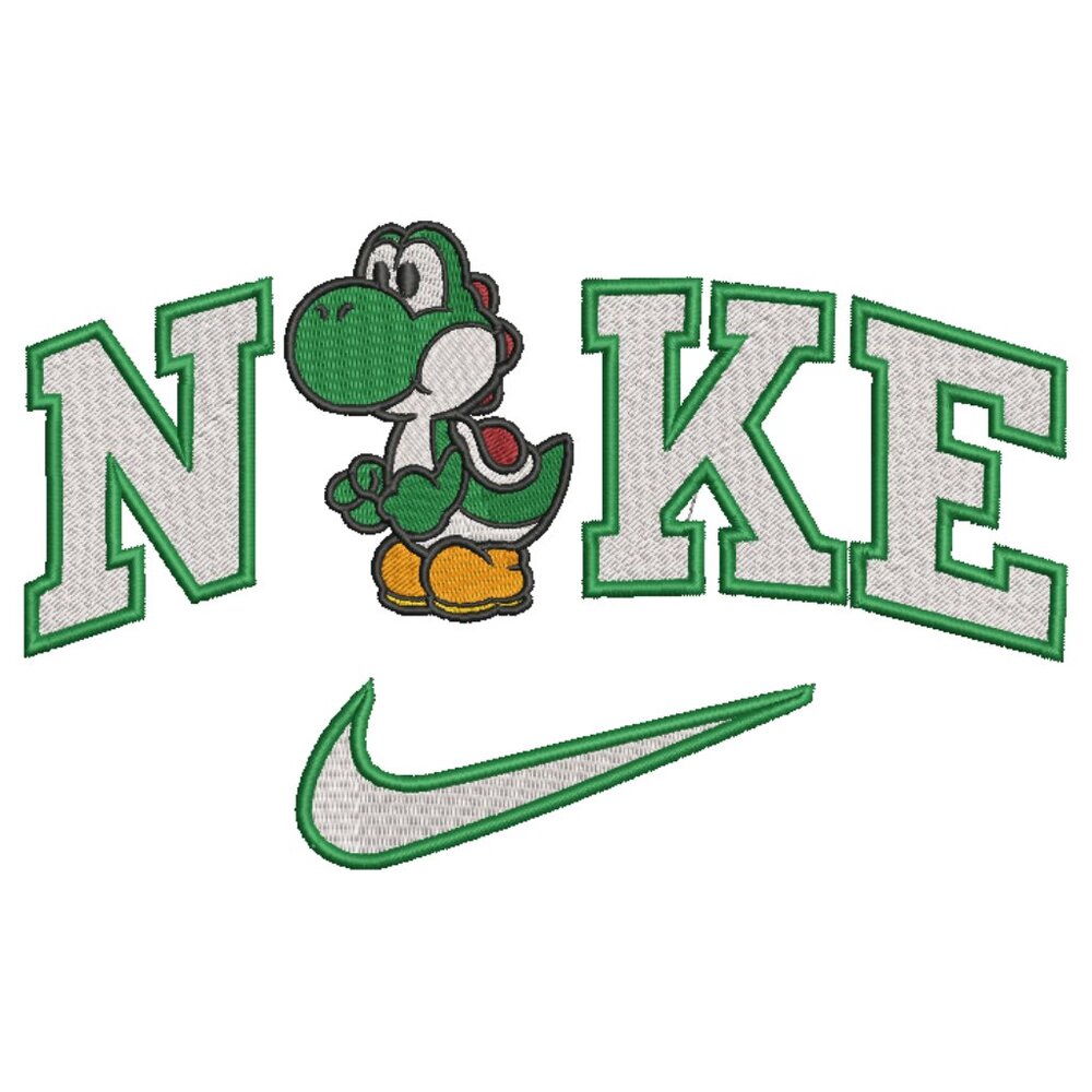 Nike Mario Bros Yoshi HOODIE Embroidered Adult Unisex Hooded Sweatshirt Gamer